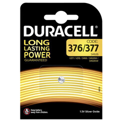 Batterij Duracell knoopcel 1x377 zilver oxide Ø6,8mm 1,5V-18mA