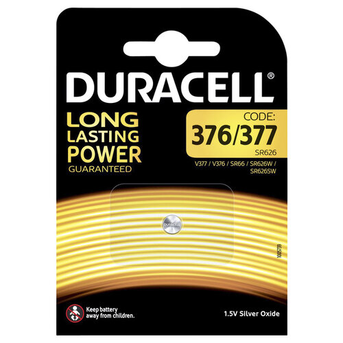 Duracell Batterij Duracell knoopcel 1x377 zilver oxide Ø6,8mm 1,5V-18mA