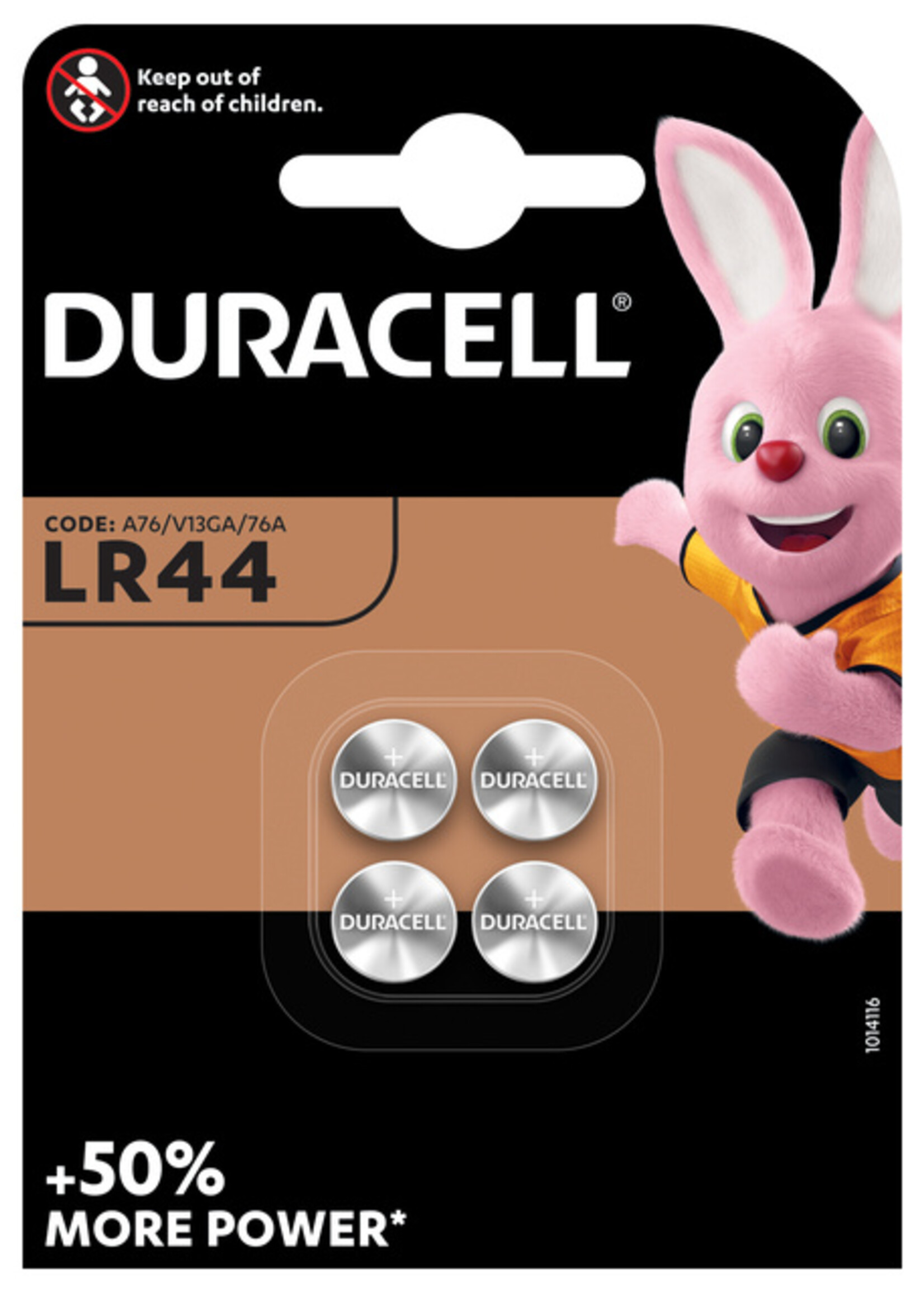 Duracell Batterij Duracell knoopcel 4xLR44 alkaline Ø11,6mm