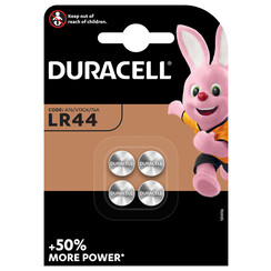 Pile bouton Duracell 4xLR44 alcaline Ø11,6mm