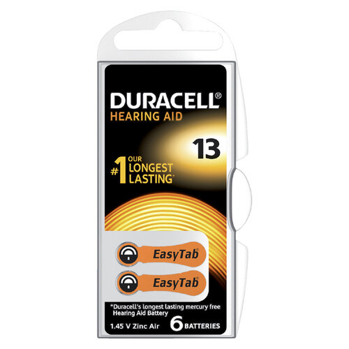 Duracell Batterij Duracell Hearing DA13 Ø7,9mm 310mAh 6 stuks