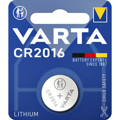 Pile bouton Varta CR2016 lithium blister 1pc