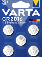 Varta Batterij Varta knoopcel CR2016 lithium blister à 5stuk