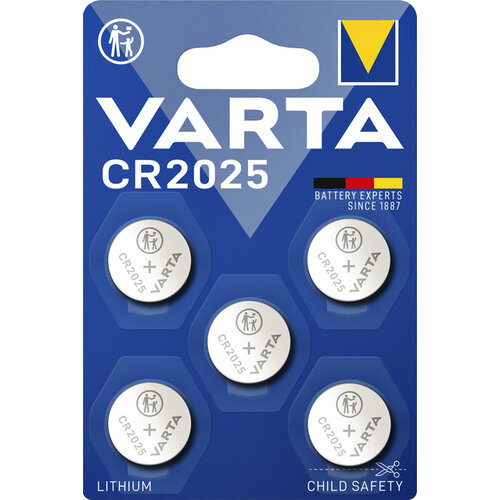 Varta Pile bouton Varta CR2025 lithium blister de 5 pièces
