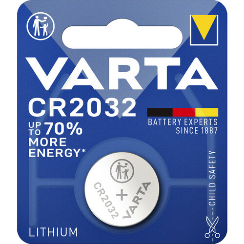 Varta Batterij Varta knoopcel CR2032 lithium blister à 1stuk