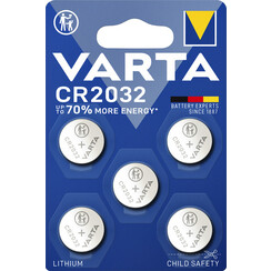 Pile bouton Varta CR2032 lithium blister de 5 pièces