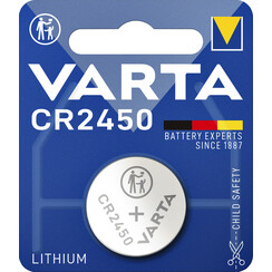 Pile bouton Varta CR2450 lithium blister 1 pièce