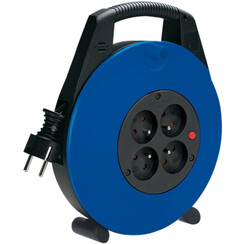 Enrouleur de câble Brennenstuhl Vario 4 prises 5m noir/bleu H05VV-F 3G1,5 FR/BE