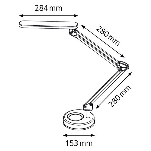 Hansa Bureaulamp Hansa led 4stars zwart