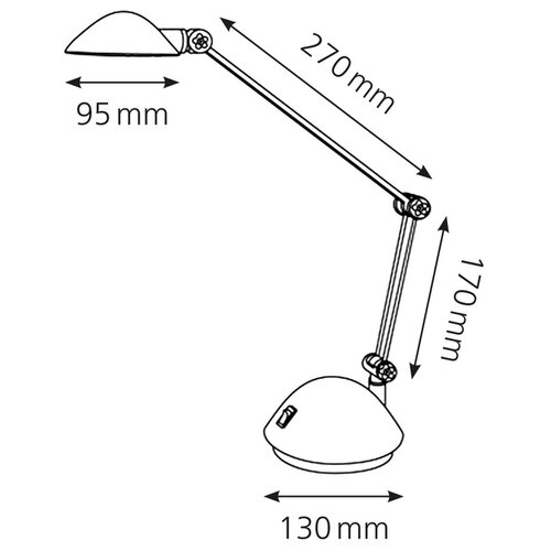 Hansa Bureaulamp Hansa led Space zilver