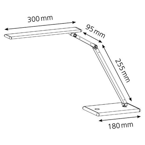 Hansa Bureaulamp Hansa led Slim zilvergrijs