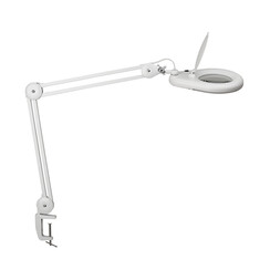 Lampe loupe MAUL Viso LED avec pince blanc