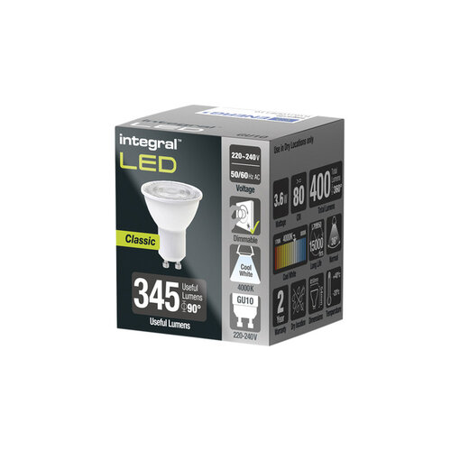 Integral Ledlamp Integral GU10 4000K koel wit 4.2W 430lumen