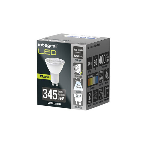 Integral Spot LED Integral GU10 4000K blanc froid 4,2W 430lumen