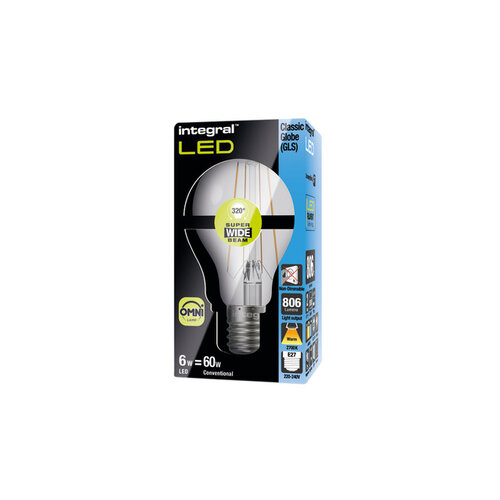 Integral Ledlamp Integral E27 2700K warm wit 603W 806lumen
