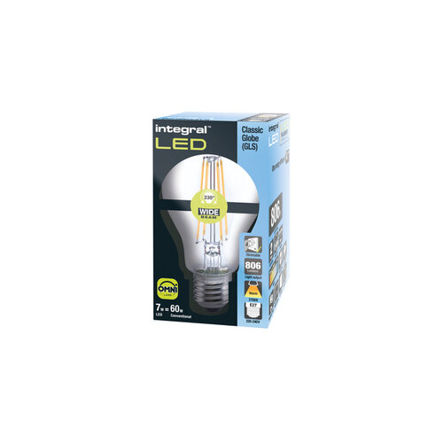 Integral Lampe LED Integral E27 7W 2700K blanc chaud 806 lumens dimmable