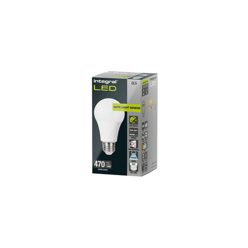 Integral Ampoule LED Integral E27 5000K blanc froid 4,8W 470lumen capteur nuit/jour