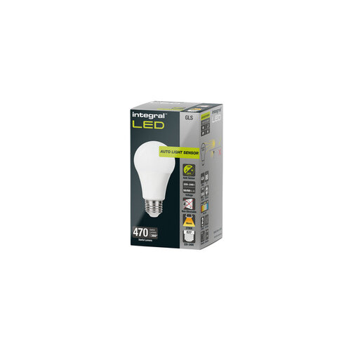 Integral Ledlamp Integral E27 2700K warm wit 4.8W 470lumen dag/nacht sensor