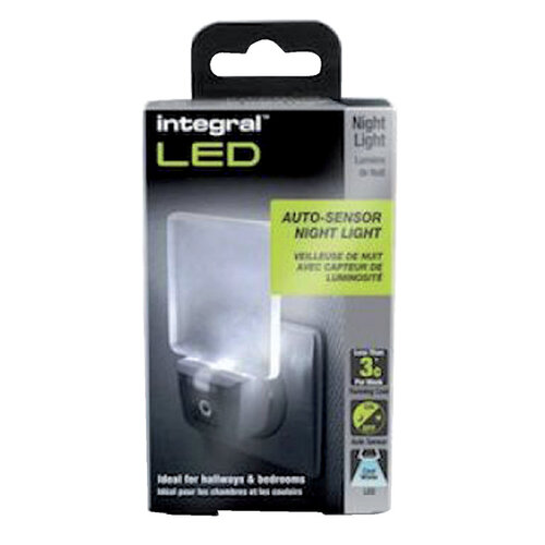 Integral Veilleuse LED Integral Auto Sensor 4000K blanc froid 0,6W 20 lumen