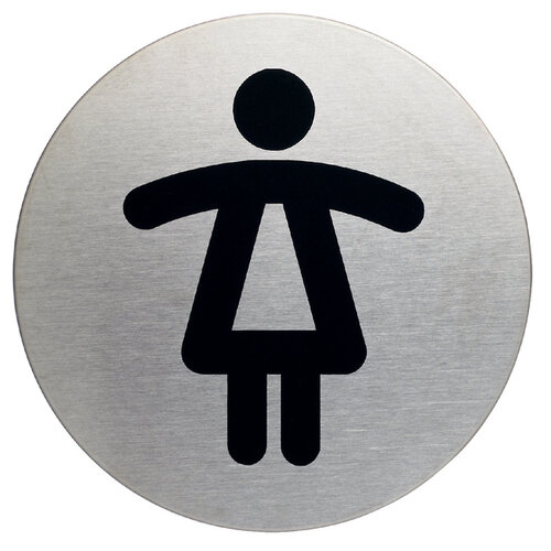 Durable Infobord pictogram Durable 4904 wc dames rond 83Mm