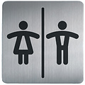 Durable Infobord pictogram Durable 4958 vierkant wc dames/heren 150