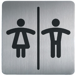 Pictogramme Durable 4958 toilettes femmes/hommes carré 150mm