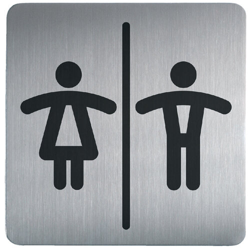 Durable Infobord pictogram Durable 4958 vierkant wc dames/heren 150