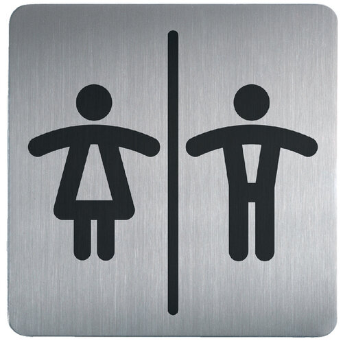 Durable Pictogramme Durable 4958 toilettes femmes/hommes carré 150mm