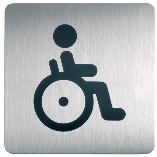 Durable Infobord pictogram Durable 4959 vierkant WC invalide 150mm