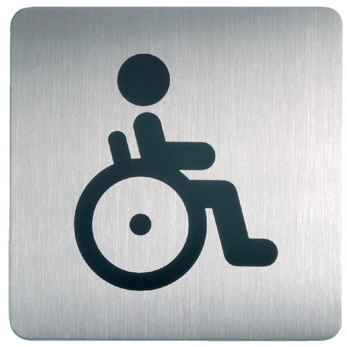 Durable Pictogramme Durable 4959 toilettes handicapés carré 150mm