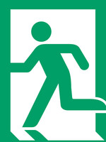 Tarifold Pictogram Tarifold nooduitgang links 200x200mm