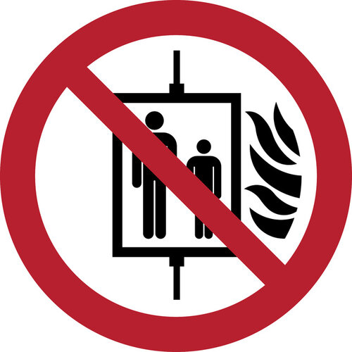 Tarifold Pictogram Tarifold in geval van brand verboden om de lift te gebruiken ø200mm