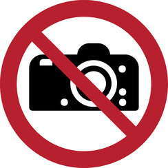 Pictogram Tarifold fotografie verboden ø200mm