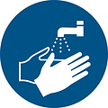 Tarifold Pictogram Tarifold handen wassen verplicht ø200mm