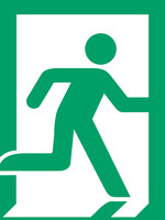 Tarifold Pictogram Tarifold nooduitgang rechts 200x200mm