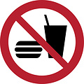 Tarifold Pictogram Tarifold eten en drinken niet toegestaan ø200mm