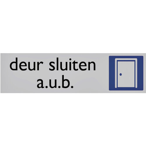 Posta Plaque d'information pictogramme 'Deur sluiten' 165x44mm