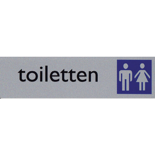 Posta Infobord pictogram toiletten dames/heren 165x44mm