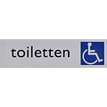 Posta Plaque d'information pictogramme 'Toiletten rolstoel' 165x44mm
