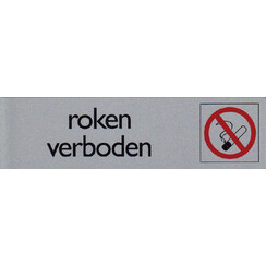 Infobord pictogram roken verboden 165x44mm