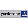 Posta Infobord pictogram garderobe 165x44mm