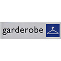 Posta Plaque d'information pictogramme 'Garderobe' 165x44mm