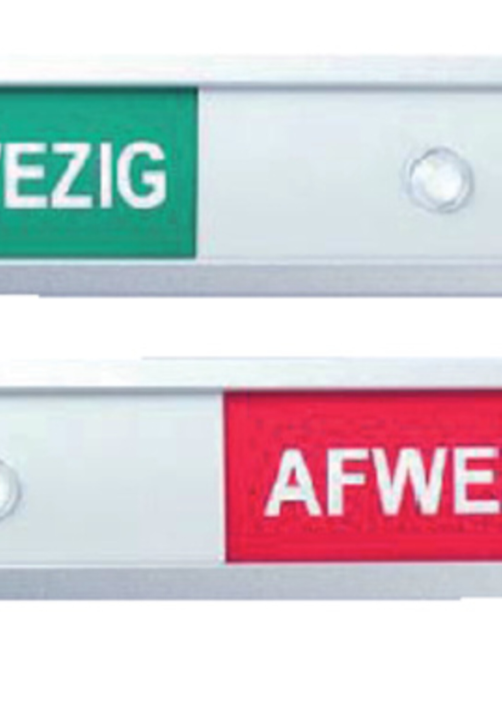 Posta Infobord aanwezig/afwezig 125x30mm