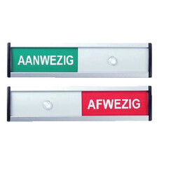 Plaque Aanwezig/Afwezig 125x30mm
