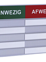 Posta Aan- afwezigheidsbord voor 5 namen