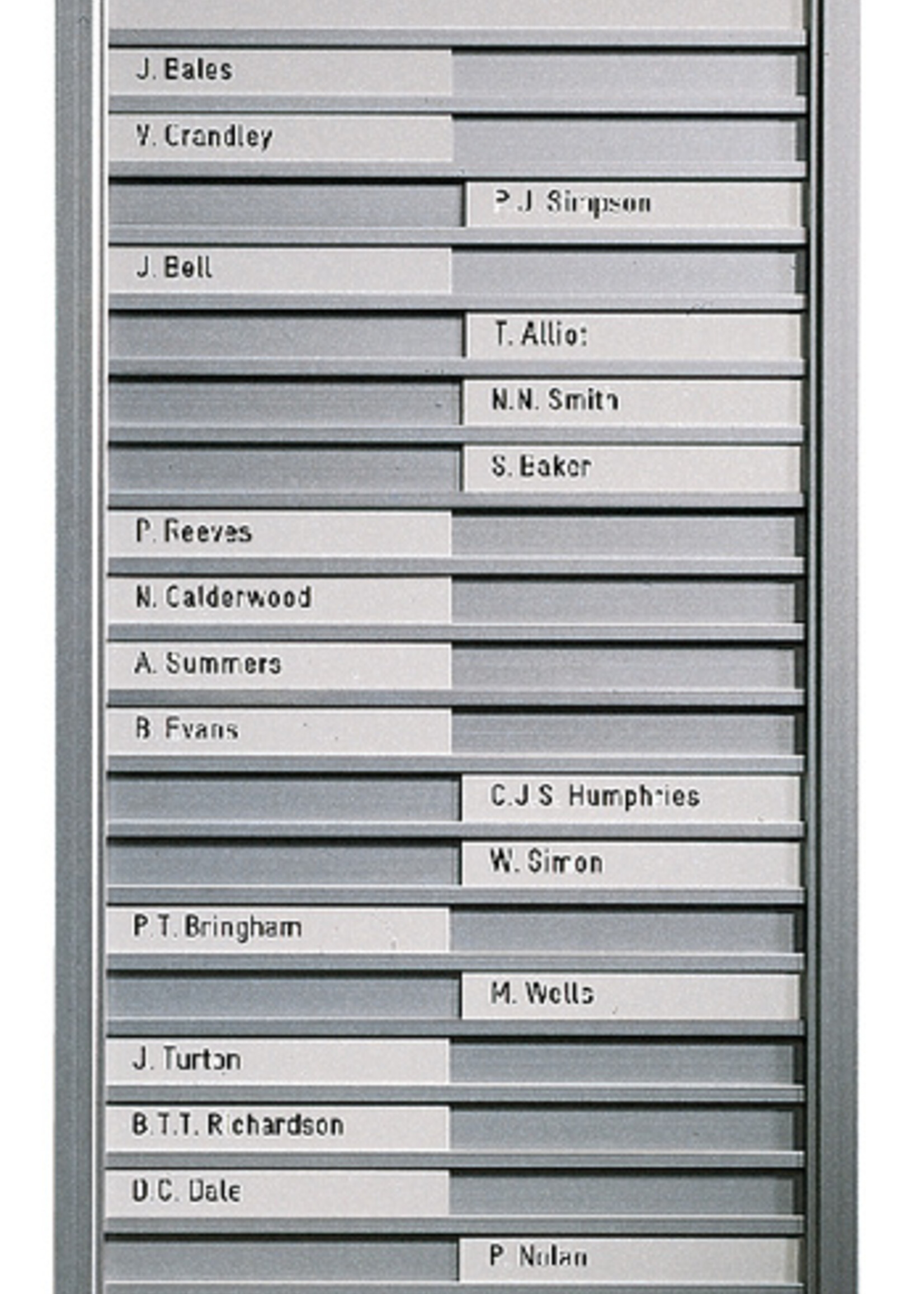 Legamaster Aan-afwezigheidsbord Legamaster 77x26cm 30 namen
