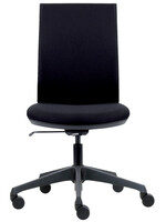 Euroseats Chaise de bureau Euroseats Cannillo dos noir rembourré