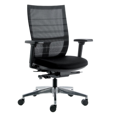 Euroseats Bureaustoel Euroseats Curve Deluxe zwart