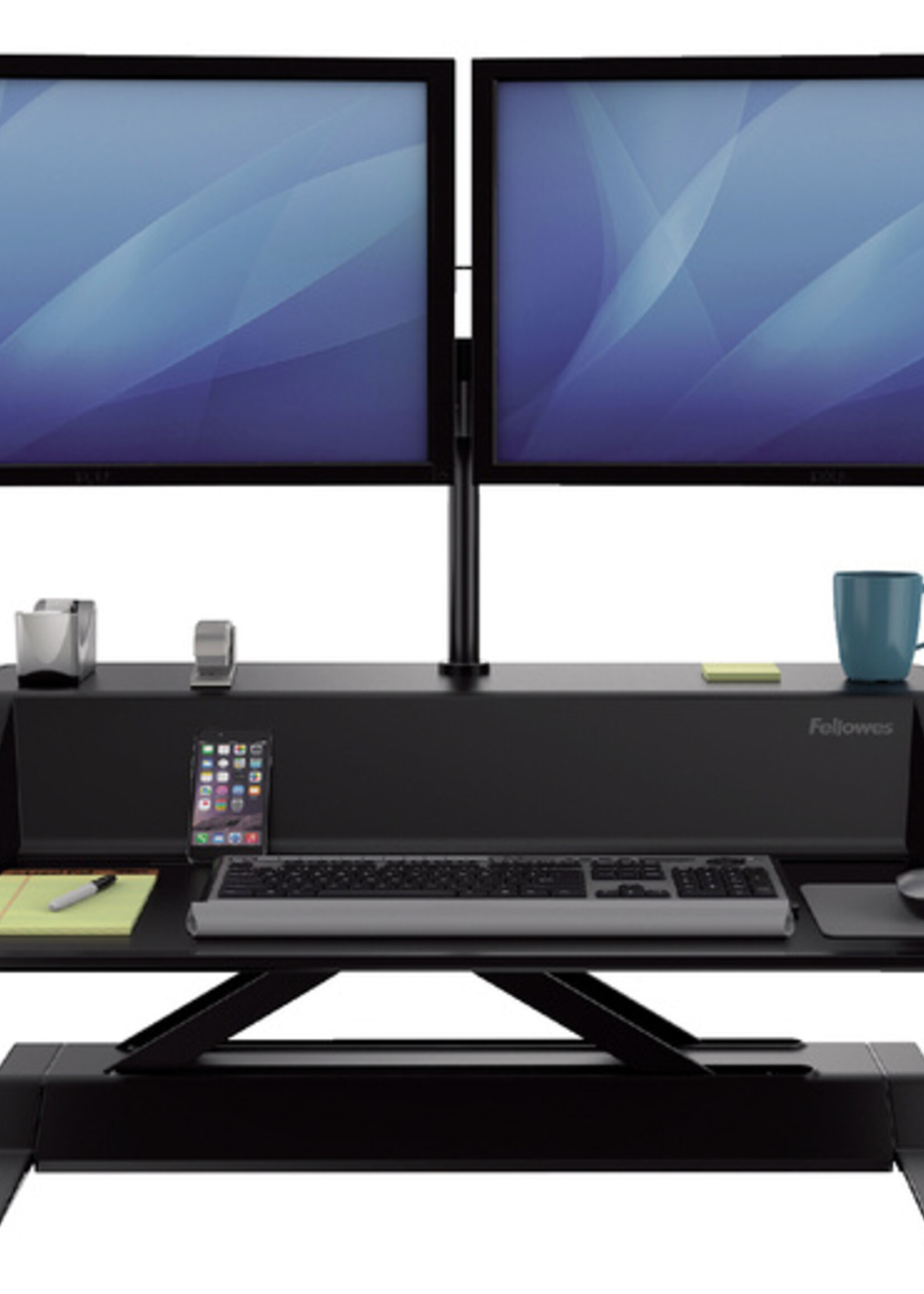 Fellowes Plate-forme Assis-Debout Fellowes Lotus noir