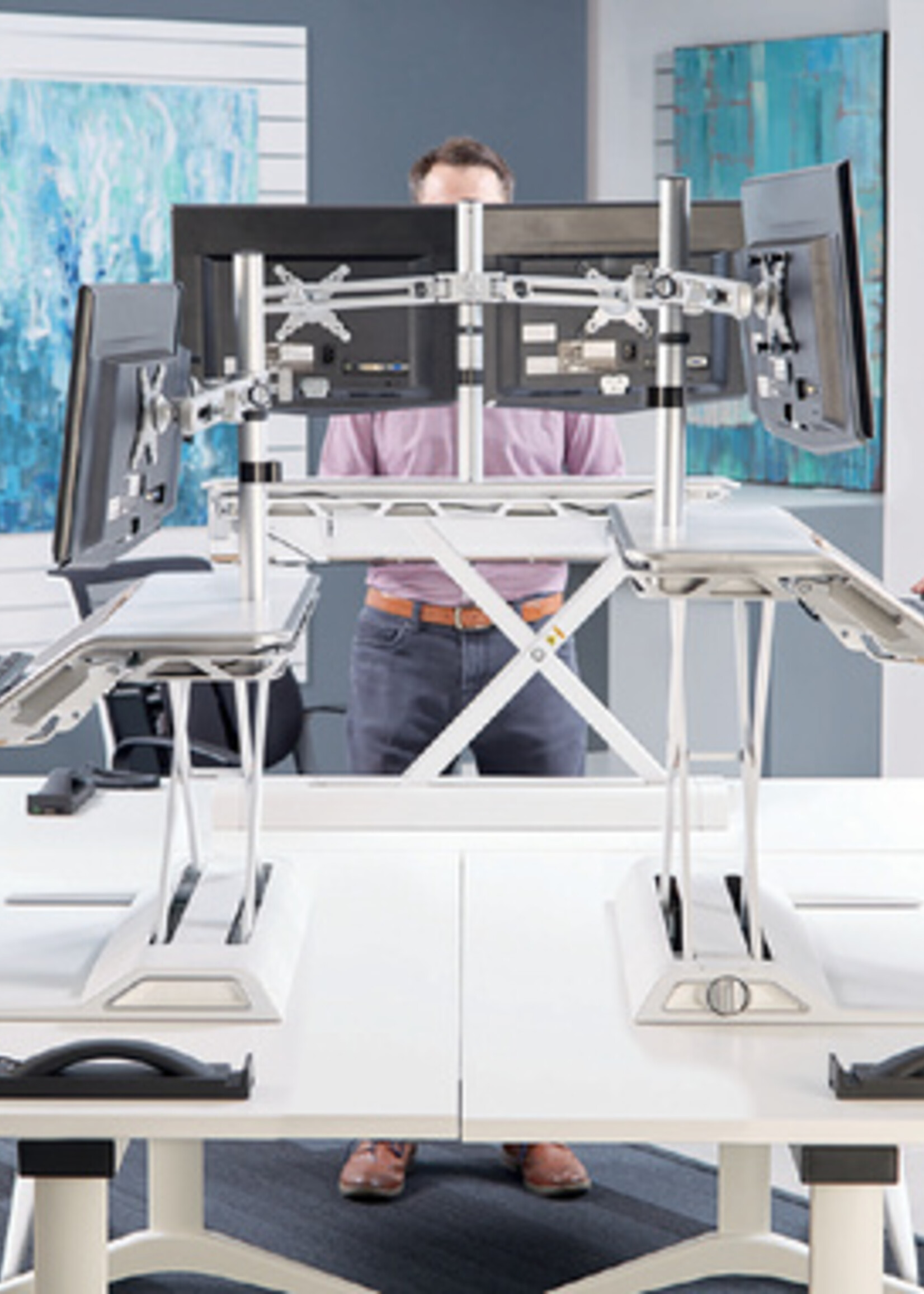 Fellowes Plate-forme Assis-Debout Fellowes Lotus noir